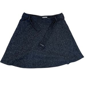 Loft Women's Charcoal Gray speckled A-Line Skater Skirt size 10 NWT